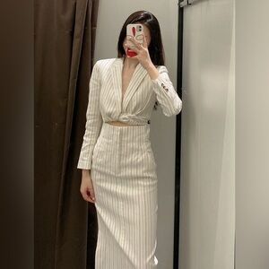 Zara Cropped Blazer and Skirt